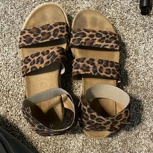 Leopard sandals